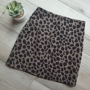Tan/Burgundy Loft Cheetah skirt
